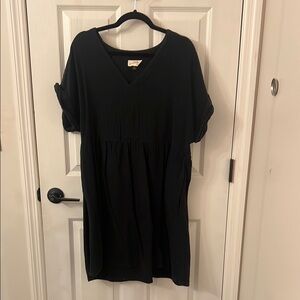 Universal Thread Black Textured Dress